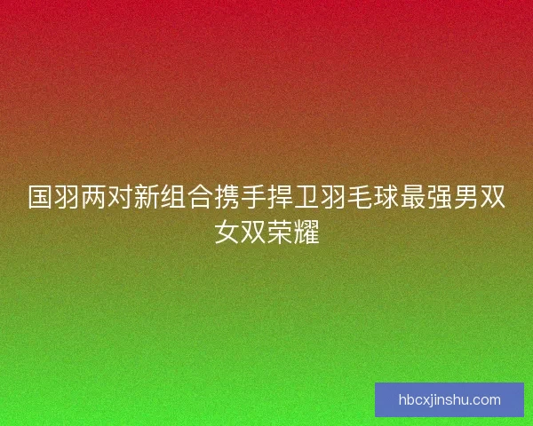 国羽两对新组合携手捍卫羽毛球最强男双女双荣耀